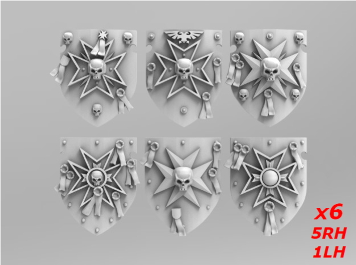 Templars Vanguard Storm Shields Set 4 3d printed