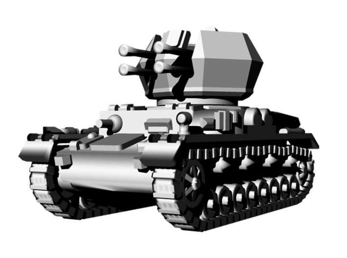 1/144 WWII German Flak Panzer IV Wirbelwind 3d printed