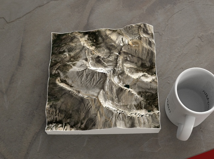 Borah Peak, Idaho, USA, 1:25000 3d printed 