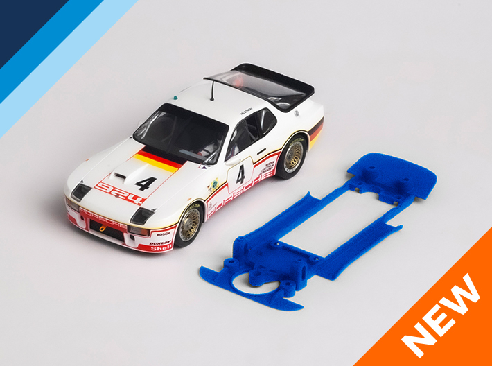 1/32 Falcon Porsche 924 Chassis for Slot.it IL pod 3d printed Chassis compatible with Falcon Slot Porsche 924 body (not included)