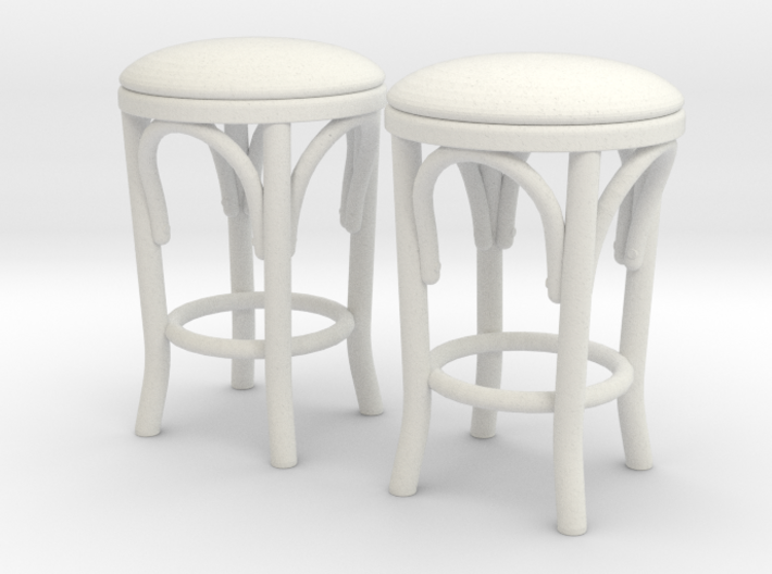 Stool 02. 1:12 Scale x2 Units 3d printed