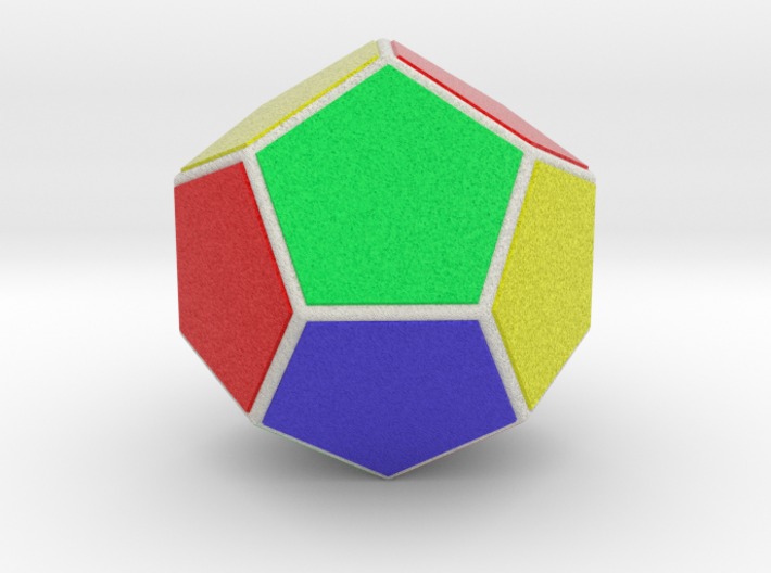 0847 Dodecahedron (Faces &amp; full color, 5 cm) 3d printed