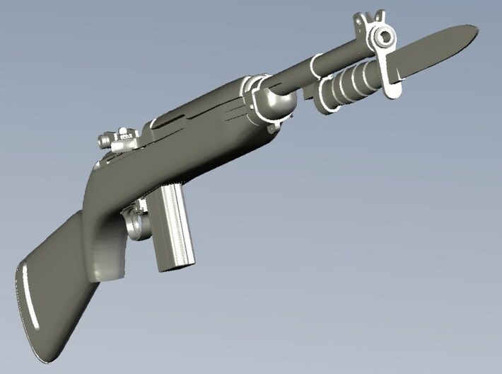 1/9 scale Springfield M-1 Carbine & bayonet x 1 3d printed 