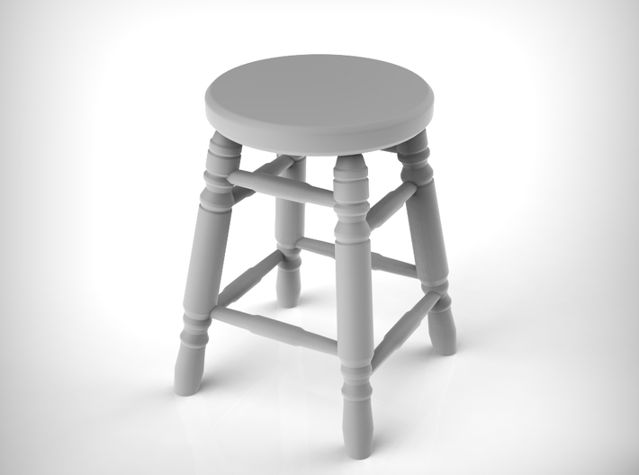Stool 03. 1:35 Scale x8 Units 3d printed