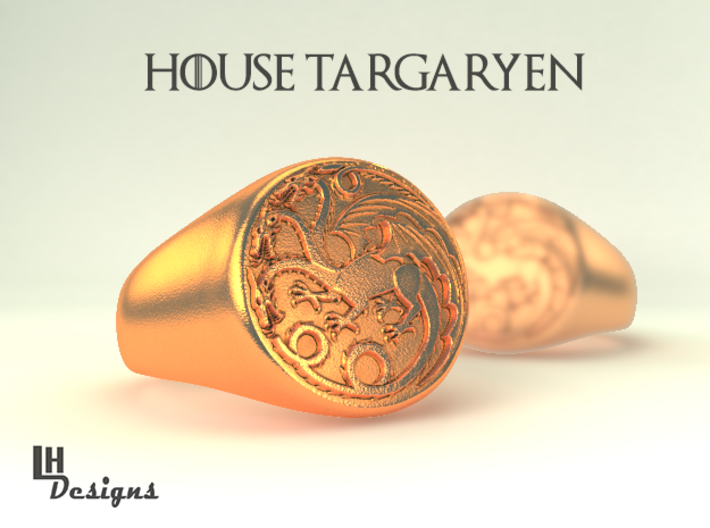 Size 10 Targaryen Ring 3d printed