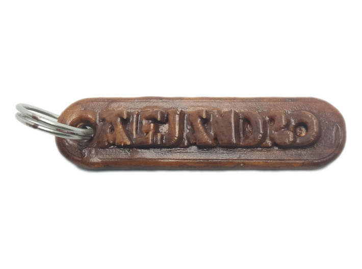ALEJANDRO Personalized keychain embossed letters 3d printed 