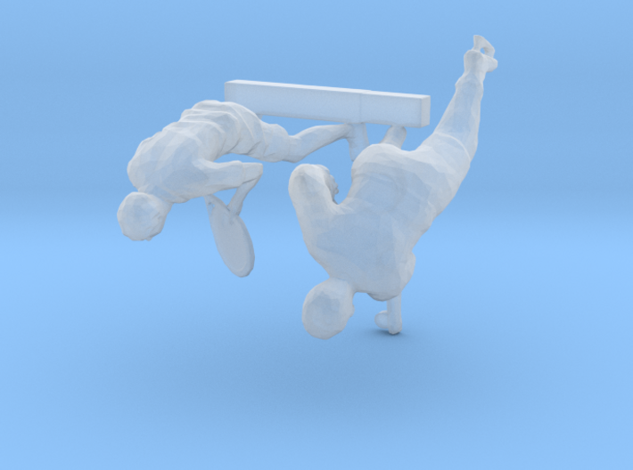 HO Scale Tennis and Hockey Players 3d printed This is a render not a picture