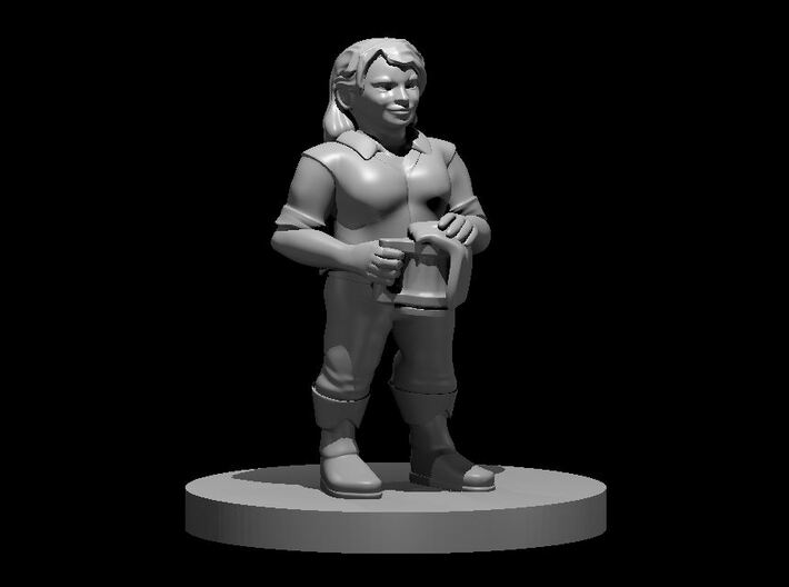 Dwarf Female Barkeep 3d printed