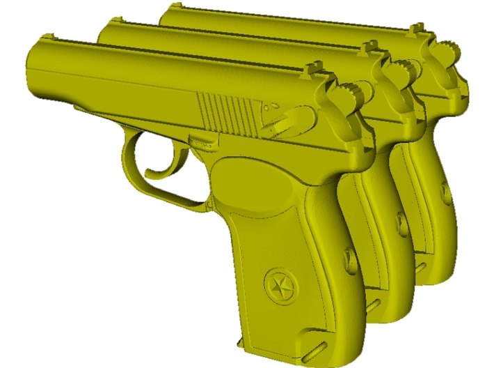 1/12 scale USSR KGB Makarov pistols x 3 3d printed