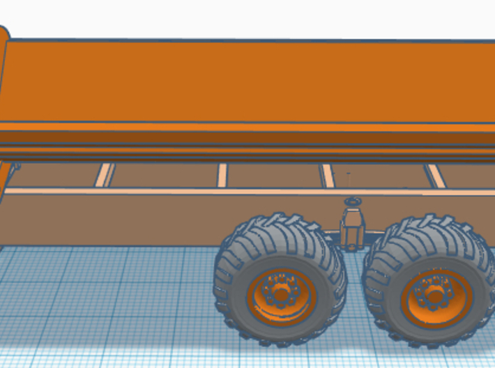 1/64th Construction or Farm Side Dump Trailer 3d printed WHEELS NOT INCLUDED
