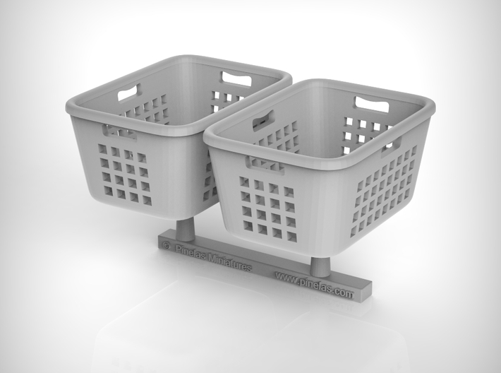 Laundry Basket 01. 1:24 Scale 3d printed