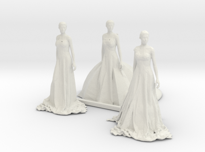 1-35th Scale Women in Long Dresses 3d printed This is a render not a picture