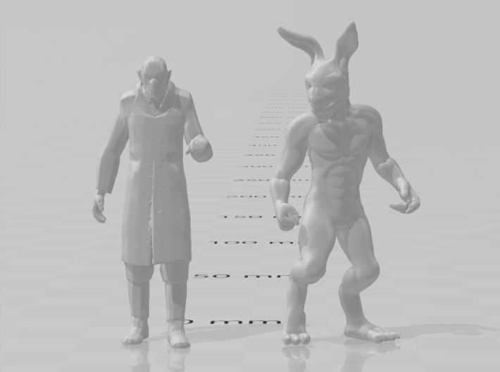 Evil Easter Bunny miniature fantasy games DnD rpg 3d printed 