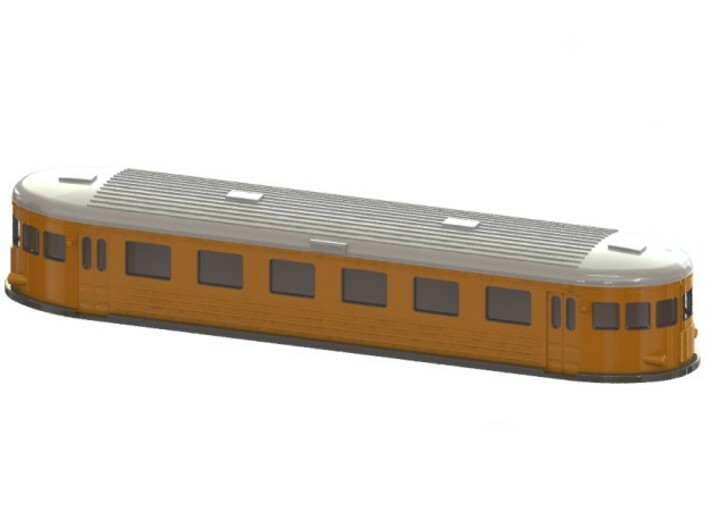 Swedish wagon for railcar UCo6 H0-scale 3d printed CAD-model