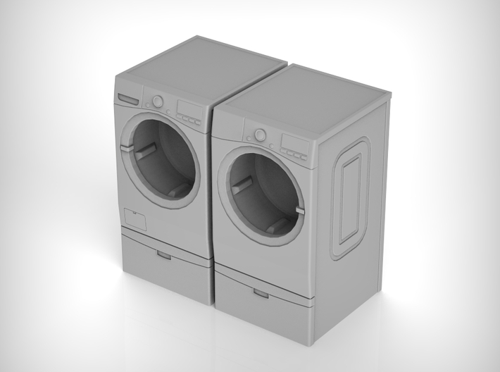 Washer & Dryer Set 01. 1:24 Scale  3d printed 