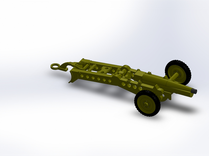 WW2 USA 75MM HOWITZER TOWED 3d printed