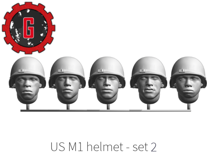 28mm heroic scale M1 Helmet (set 2) 3d printed