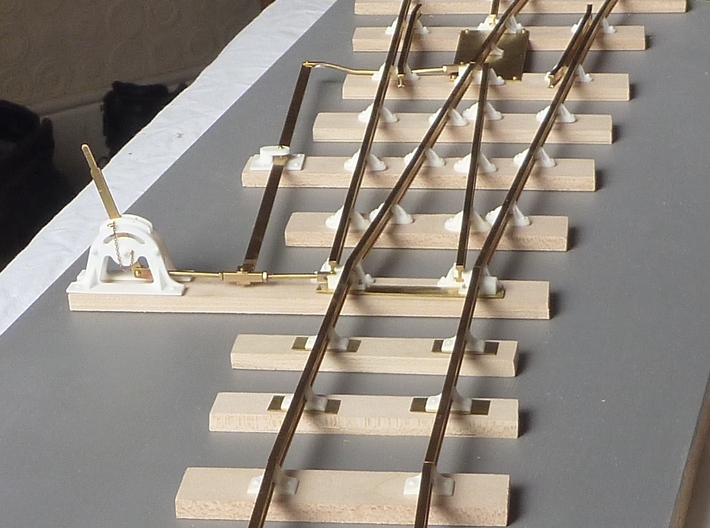 7/8&quot; Scale Dinorwic Stub Point Chairs 1 in 6 3d printed Rails, brass, wood, point lever base and crossing lever pivot casting not included