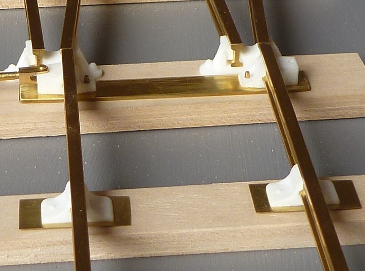 7/8" Scale Dinorwic Stub Point Chairs 1 in 8 3d printed Rails, brass, wood  not included