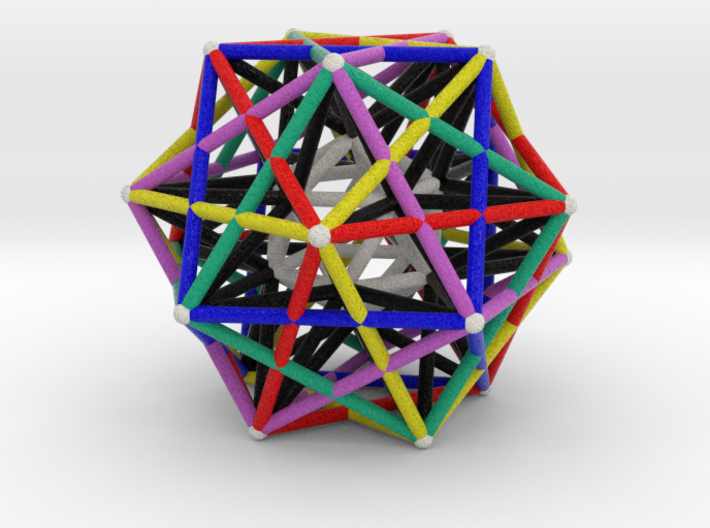 Dodecahedron Starcage with Inner Icosahedron 100mm 3d printed