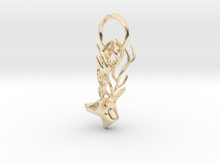Stag pendant 3d printed