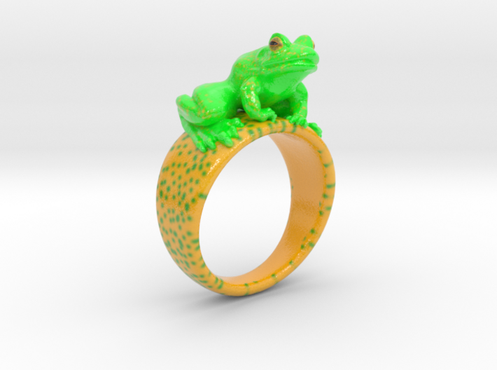 Frog ring size 9 3d printed