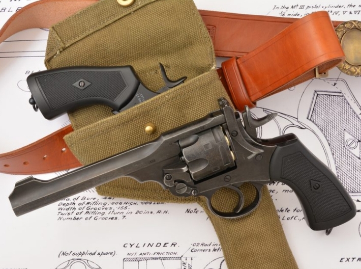 1/12 scale Webley & Scott Mk VI revolver x 1 3d printed 