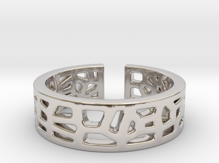 Voronoi ring [sizable ring] 3d printed