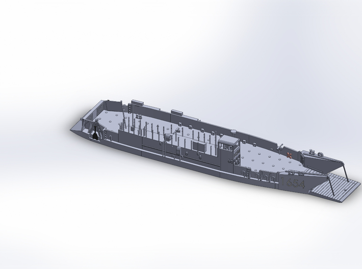 LANDING CRAFT UTILITY 1654 3d printed CAN CUSTOMIZE HULL NUMBER