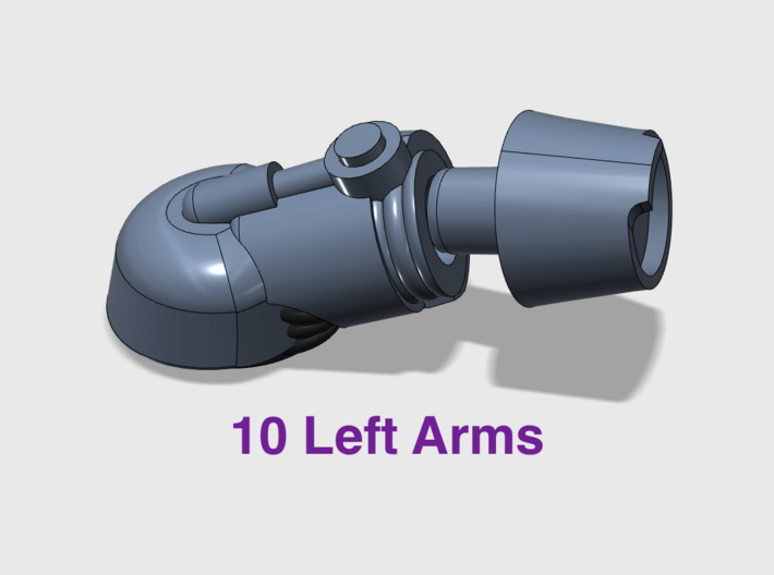 10x Loyal - Adjustable Left Terminator Arms 3d printed