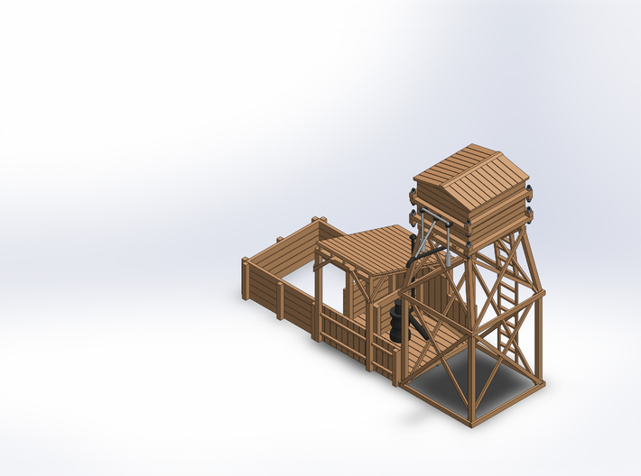 SAND HOUSE WITH TOWER 3d printed