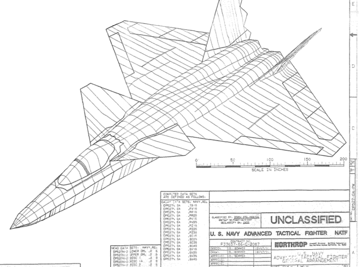 Northrop NATF-23 Navy Advanced Tactical Fighter 3d printed 