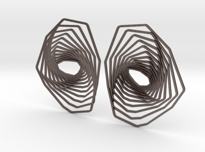 Swirl Earrings 3d printed 