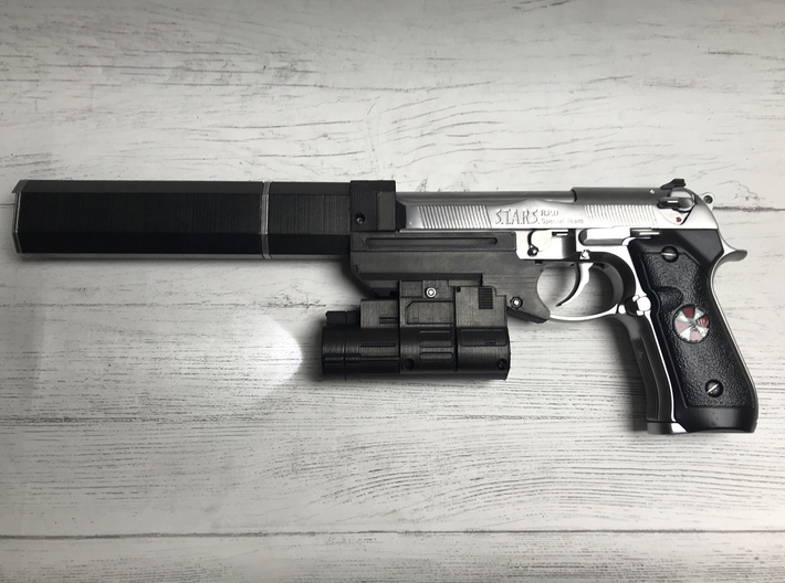 M9 Albert Wesker Silencer / Suppressor.  3d printed 