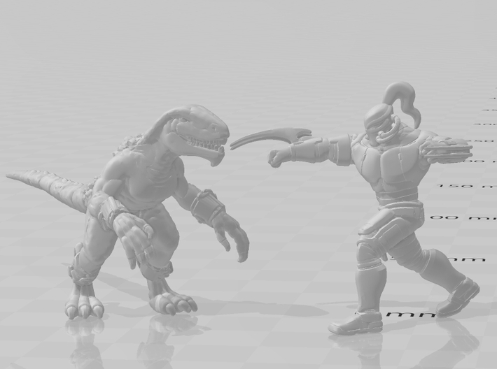 Killer Instinct Riptor dinosaur DnD miniature game 3d printed 
