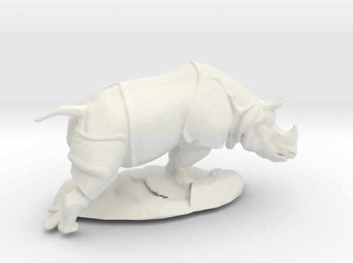 HO Scale Rhino 3d printed This is a render not a picture