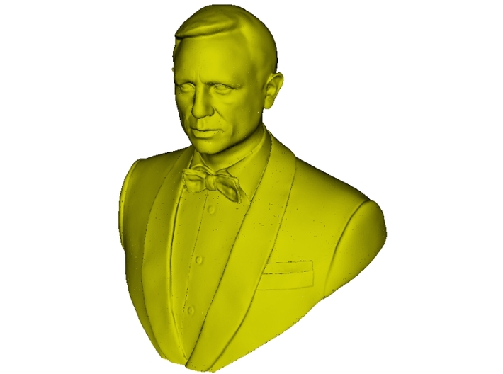 1/9 scale Daniel Craig as James Bond 007 bust 3d printed