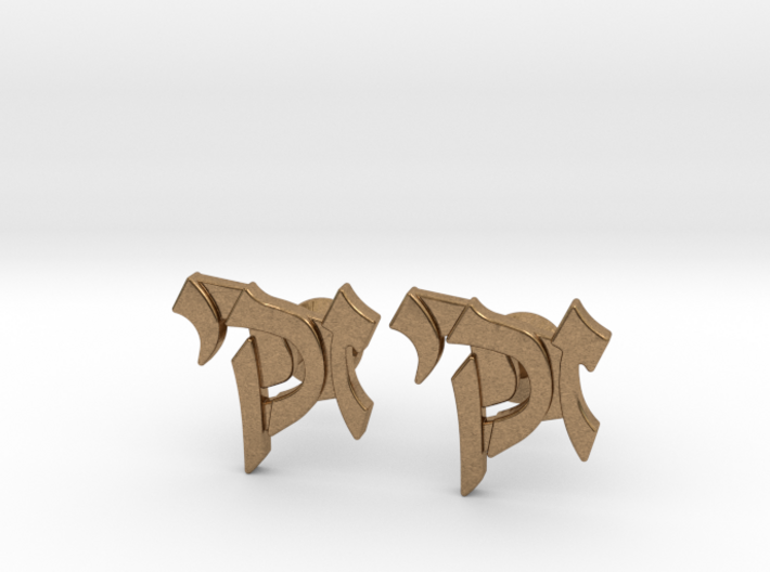 Hebrew Name Cufflinks - &quot;Zacky&quot; 3d printed
