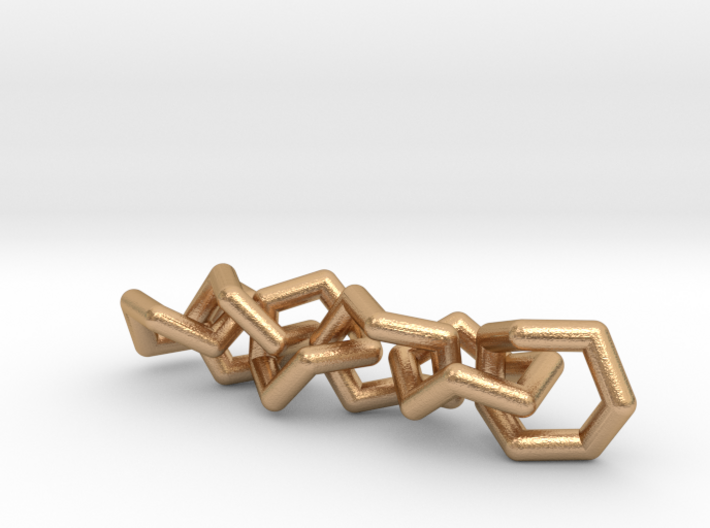 Cycloheptane Conformations Chain 3d printed