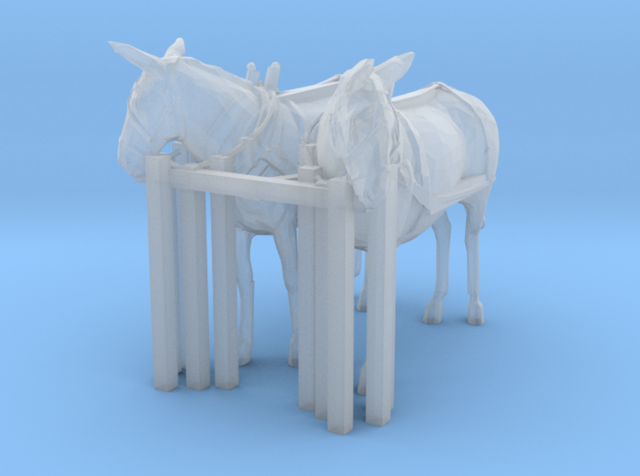 HO Scale Mule Team 3d printed This is a render not a picture