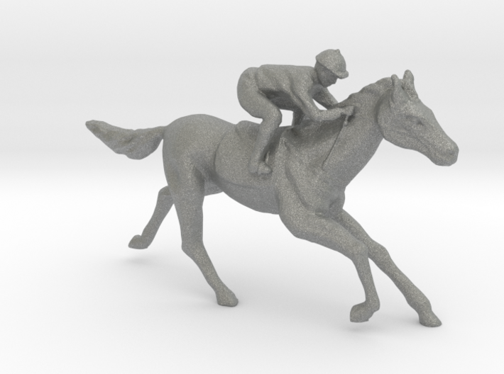 S Scale Jockey and Horse 3d printed This is render not a picture