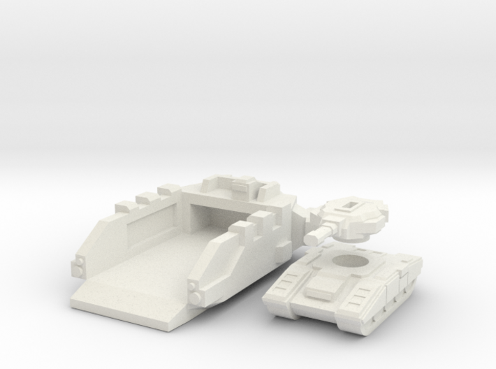 "Ironhull" Landing Craft + "Leopard" Tank 6mm 3d printed 