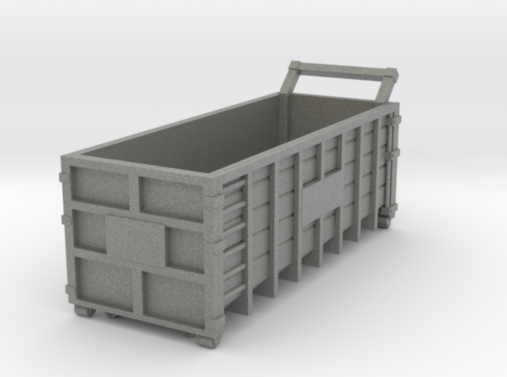 Steel Waste Container 01. 1:72 Scale 3d printed