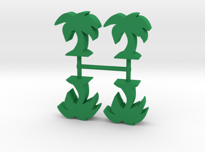 Palm Tree meeple v1, 4-set 3d printed