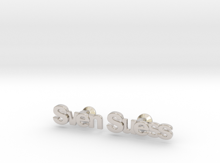 Custom Name Cufflinks - &quot;Sven Suess&quot; 3d printed