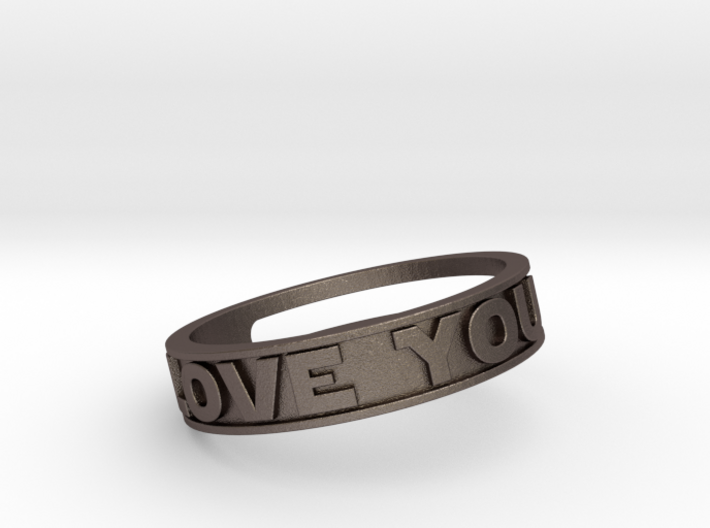 &quot;I Love You&quot;&amp;&quot;I know&quot; ring (med.sizes 16mm to 22m) 3d printed