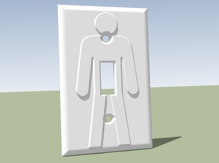 On/Off Light Switch Plate 3d printed 