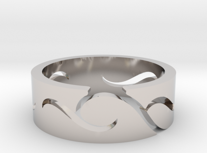 Wavy ring [sizable ring] 3d printed