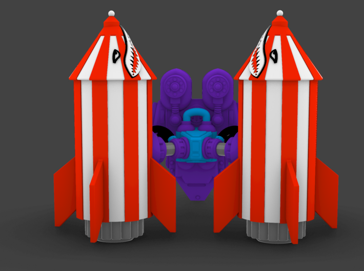 Death Jester v7 Circus Rocket Jetpack 3d printed 
