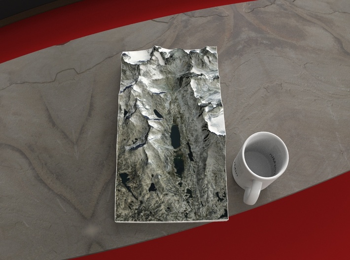 Titcomb Valley, Wyoming, USA, 1:25000 3d printed 